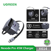 UGREEN - X614 Nexode Pro Retractable Cable GaN Charger ( 45W ) - Tarnish