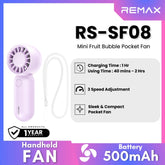 REMAX - RS-SF08 Mini Fruit Bubble Pocket Fan - Purple