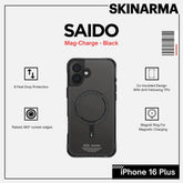 Skinarma iPhone 16 Plus 6.7" Saido Mag-Charge Case - Black
