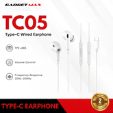 GADGET MAX - TC05 Type-C Wired Earphone - White