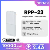 REMAX RPP-23 Lango 2 Series 10000mAh Fast Charging Power Bank(2.4A) - White