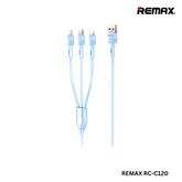 REMAX RC-C120 Leya Series 66W 3 In 1 Liquid Silicone Fast Charging Data Cable (1.2M)