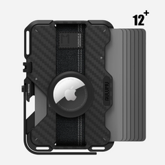 AULUMU G03 Multi-Tool Magnetic Metal Wallet | Genuine Leather Cover | MagSafe