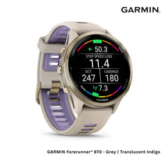 GARMIN - Forerunner® 970 Smart Watch - Grey | Translucent Indigo