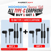 GADGET MAX - TC04 Type-C Wired Earphone - Black