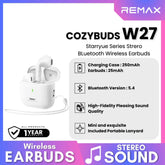REMAX - Cozybuds W27 Starryue Series Bluetooth Wireless Earbuds - White
