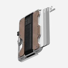 Aulumu G03 Multi-Tool Magnetic Metal Wallet | Genuine Leather Cover | MagSafe