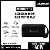 Marshall - Middleton Bluetooth Portable Speaker - Black & Brass
