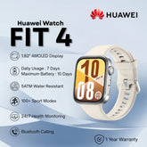 HUAWEI - Watch Fit 4 Smart Watch - White