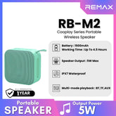 REMAX - RB-M2 Cooplay Series Portable Wireless Bluetooth Speaker (5W) - Green