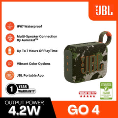 JBL - Go 4 Portable Speaker (4.2W) - Squad