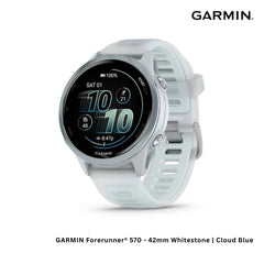 GARMIN - Forerunner® 570 Smart Watch (42mm ) - Whitestone | Cloud Blue