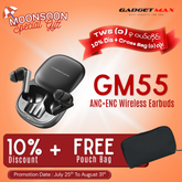 GADGET MAX - GM55 Fliz Series ANC+ENC Bluetooth Wireless Earbuds - Black