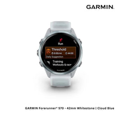 GARMIN - Forerunner® 570 Smart Watch (42mm ) - Whitestone | Cloud Blue