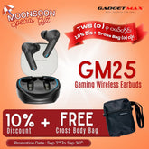 GADGET MAX GM25 Gaming Wireless True Wireless TWS Earbuds - Black