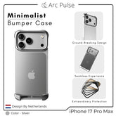 Arc Pulse - Minimalist Bumper Case For iPhone 17 Pro Max - Silver