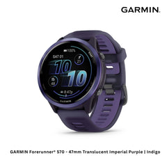 GARMIN - Forerunner® 570 Smart Watch (47mm ) - Translucent Imperial Purple | Indigo