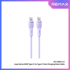 REMAX RC-C091 C-C 1M 65W PD LEYA SERIES FAST CHARGING LIQUID SILICONE DATA CABLE FOR TYPE-C TO TYPE-C (1M)