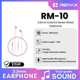 REMAX - RM-10 3.5mm Colorful Series Wired Earphone - Pink