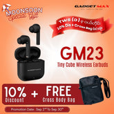 GADGET MAX - GM23 Tiny Cube Bluetooth Wireless Earbuds - Black