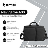 Tomtoc - Navigator-A33 Laptop Shoulder Bag ( 16 Inch Universal ) - Black
