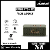 Marshall Emberton 3 Portable Bluetooth Speaker - Sage
