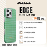 PITAKA - iPhone 16 Pro Max Case ( Ultra Slim ) - Forest Green