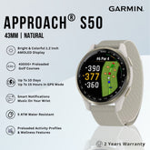 GARMIN - Approach® S50 Smart Watch (43mm) - Natural