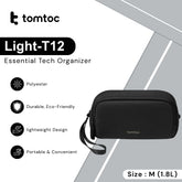 Tomtoc - Light-T12 Essential Tech Organizer ( M / 1.8L ) - Black