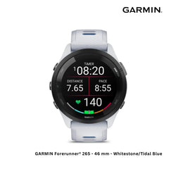 GARMIN - Forerunner® 265 Smart Watch ( 46mm ) | Whitestone/Tidal Blue