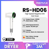 REMAX - RS-HD06 High Speed Negative ION Hair Dryer (3M) - White