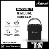 Marshall Stockwell 2 Portable Bluetooth Speaker - Black & Brass