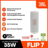 JBL - Flip 7 Portable Speaker (35W) - White