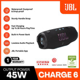 JBL - Charge 6 Portable Speaker (45W) - Black