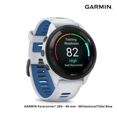 GARMIN - Forerunner® 265 Smart Watch ( 46mm ) | Whitestone/Tidal Blue