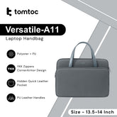 Tomtoc - Versatile-A11 Laptop Handbag ( 13.5 -14 Inch ) - Grey