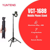 YUNTENG - VCT-1688 Stand Mobile Phone Holder - Black