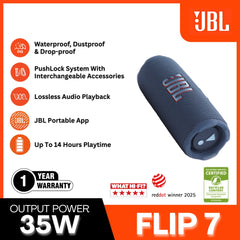 JBL - FLIP 7 Portable Bluetooth Speaker - Blue