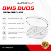GADGET MAX - OWS-01 Open WIreless Bluetooth Earbuds - White