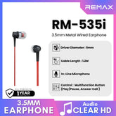 REMAX - RM-535I 3.5mm Wired Earphone - Red