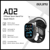 Aulumu - A02 Offbeat Sport Band for Apple Watch Series - Black
