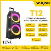 W-KING - T12 270W RMS With Subwoofer Bass Powerful Bluetooth Party Speaker