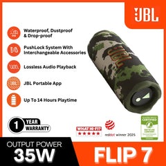 JBL - FLIP 7 Portable Bluetooth Speaker - Squad