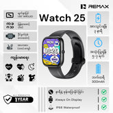 REMAX Watch 25 IP68 IP68 Waterproof Smart Watch - Black
