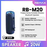 REMAX RB-M20 Freejoy Series Portable Wireless Bluetooth Speaker - Blue