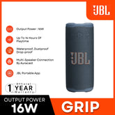 JBL - Grip Compact Portable Bluetooth Speaker - Blue