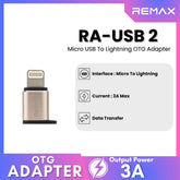 REMAX - RA-USB 2 Visual Micro Female To Lightning Adapter - Gold