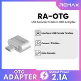 REMAX - RA-OTG Micro Male To USB Female Adapter - Silver