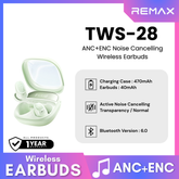 REMAX - TWS-28 True Wireless Stereo Earbuds with ANC+ENC Earbuds - Green