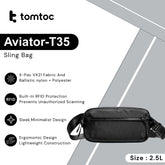 Tomtoc - Aviator-T35 Sling Bag ( 2.5L ) - Black